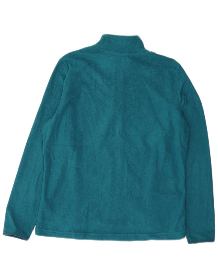Marks & Spencer Damen Fleecejacke UK 14 Large Blau Polyester