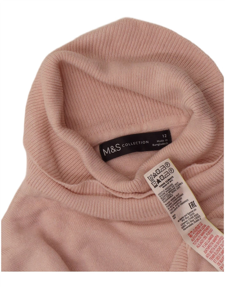 Marks & Spencer Rollkragenpullover für Damen, Gr. 12, Mittelrosa, Acryl