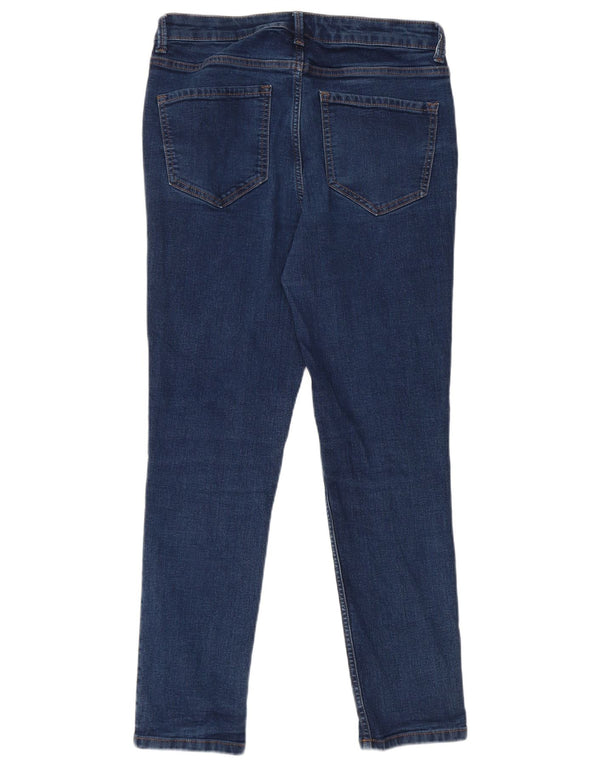 Marks & Spencer Damen The Lily Slim Jeans UK 14 Medium W30 L28 Blaue Baumwolle
