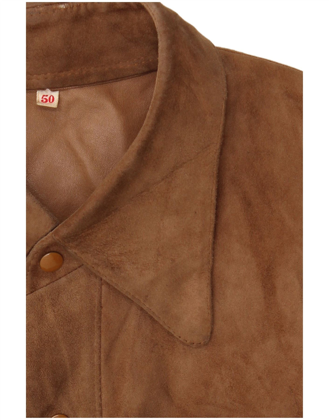 Vintage Herren Wildlederhemd IT 50 Mittelbraun