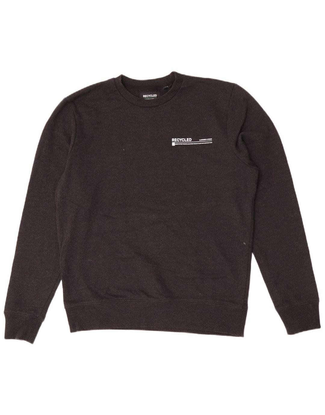 Superdry Herren-Sweatshirt-Pullover aus mittelgrauer Baumwolle