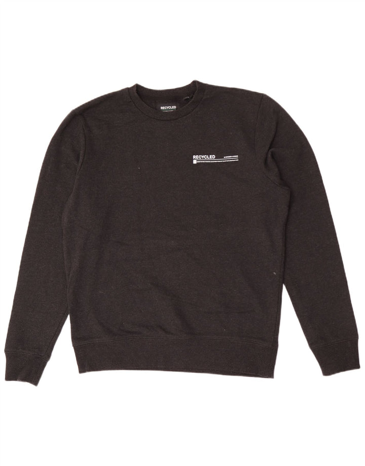 Superdry Herren-Sweatshirt-Pullover aus mittelgrauer Baumwolle