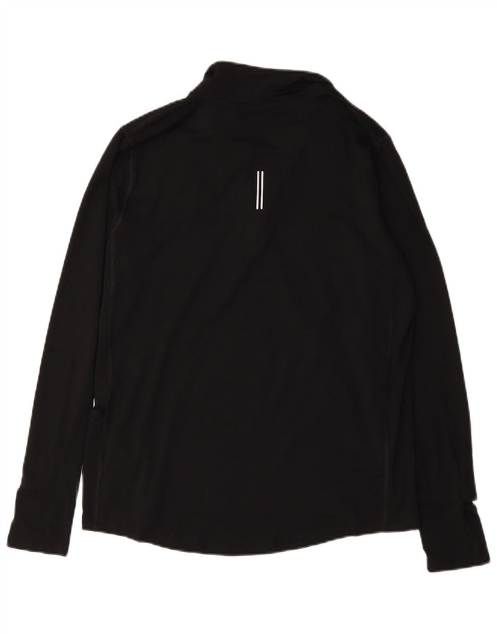 Nike Herren Dri Fit Pullover-Trainingsanzugoberteil mit Reißverschluss, Mittelschwarzes Polyester