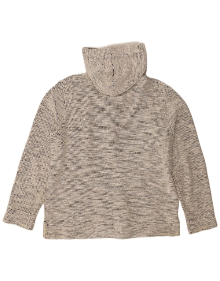 Fat Face Herren-Kapuzenpullover mit Reißverschluss, groß, grau gefleckte Baumwolle