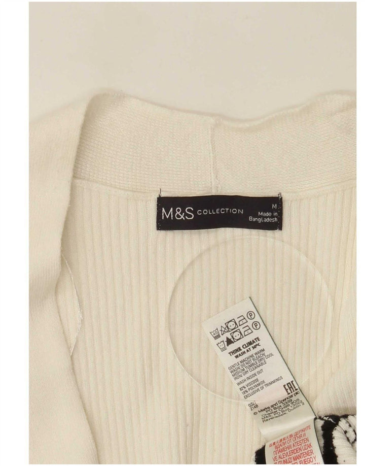 Marks & Spencer Damen Longline-Cardigan-Pullover UK 14 Medium Off White