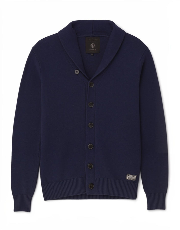 Jack & Jones Herren-Strickjacke, groß, marineblau, Baumwolle