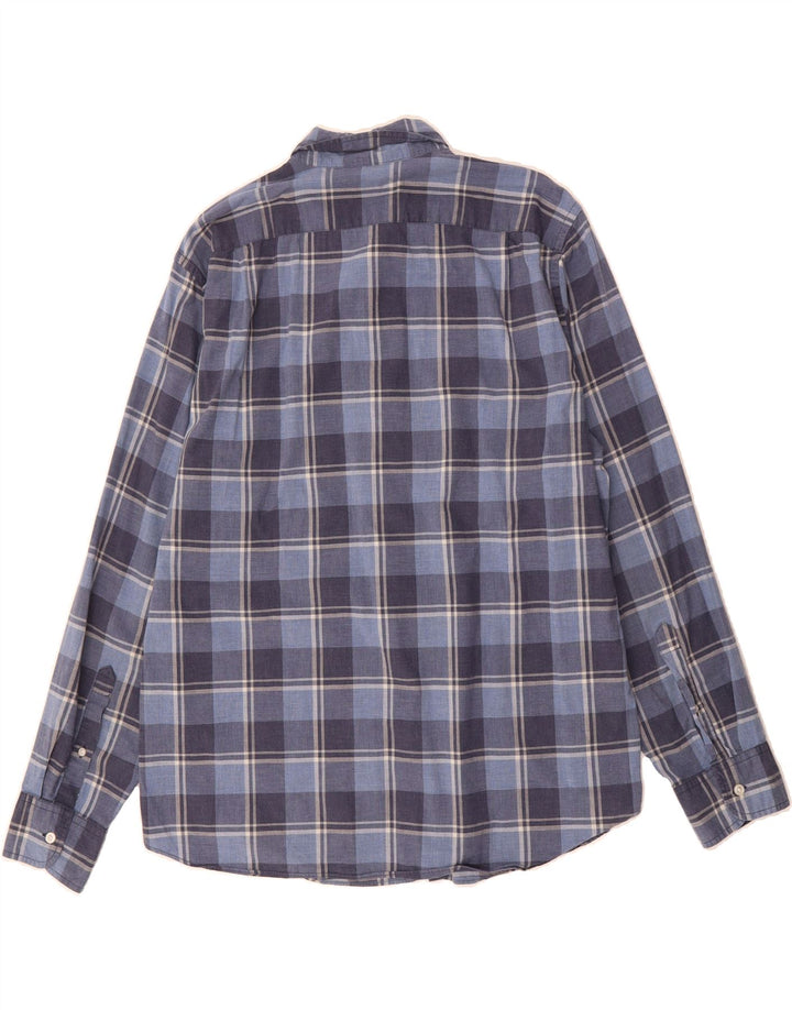 J. CREW Mens Shirt XL Blue Check Cotton Vintage J. Crew and Second-Hand J. Crew from Messina Hembry 