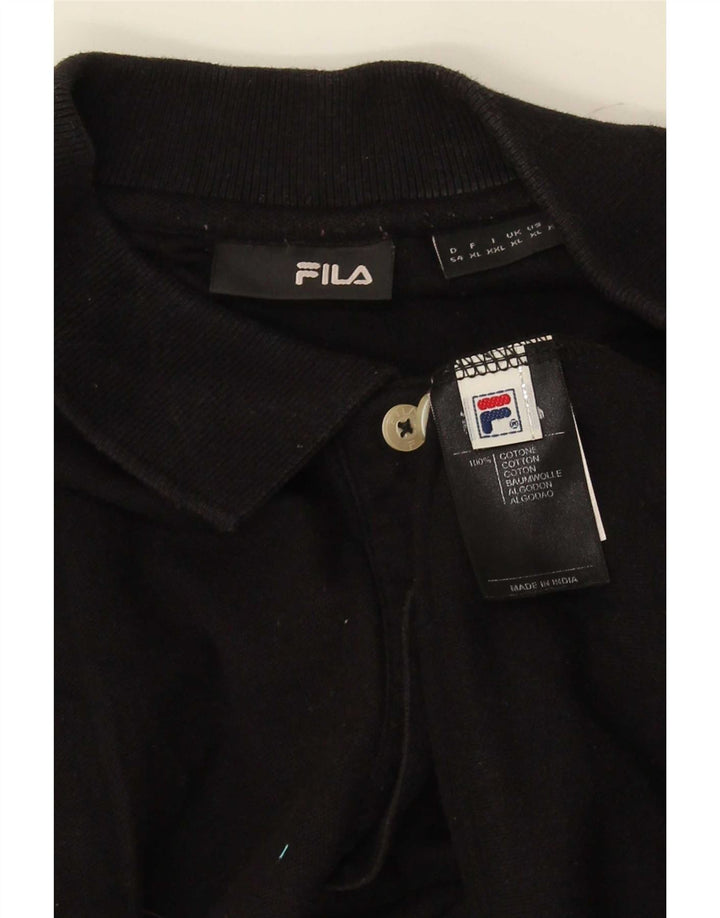 Fila Herren Poloshirt XL Schwarz Baumwolle