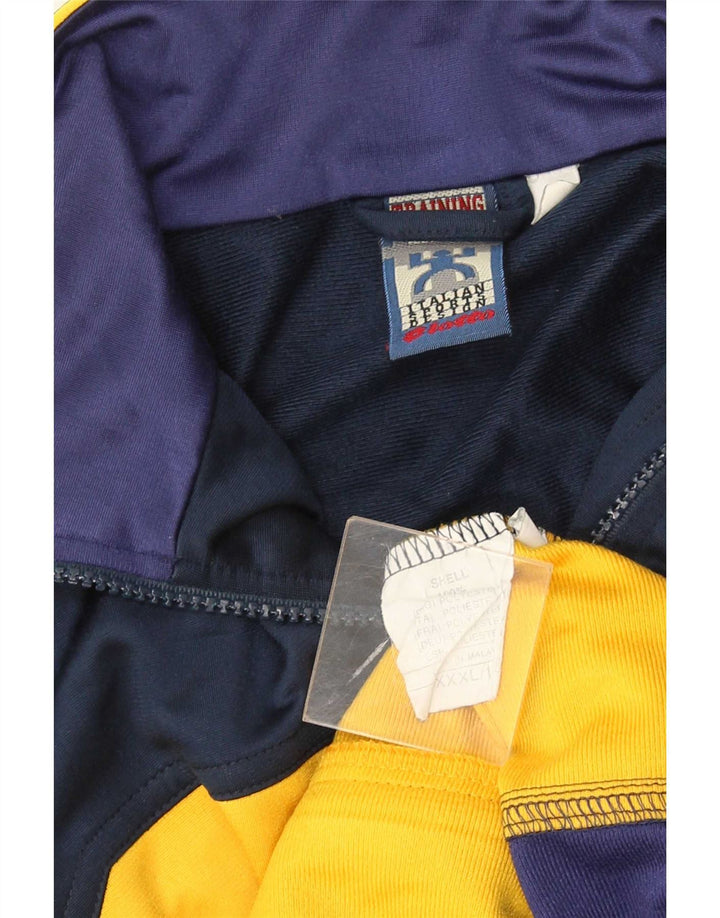 Lotto Damen-Trainingsanzug-Top-Jacke, UK 22 3XL, Marineblau, Farbblock-Polyester