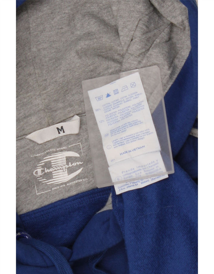 CHAMPION Herren-Kapuzenpullover mit Grafik, mittelblaue Baumwolle