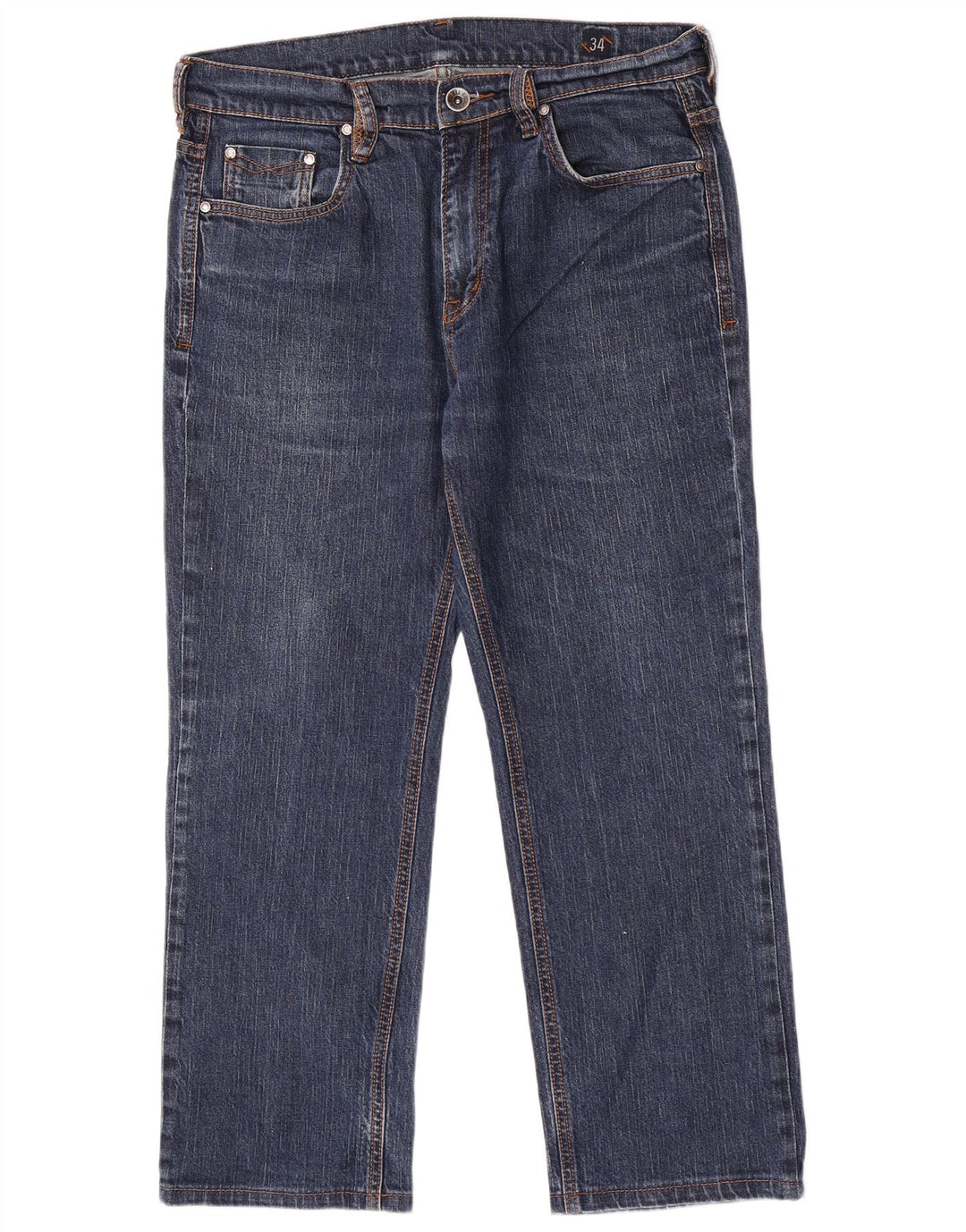 Rifle Herren Straight Jeans W34 L26 Blaue Baumwolle