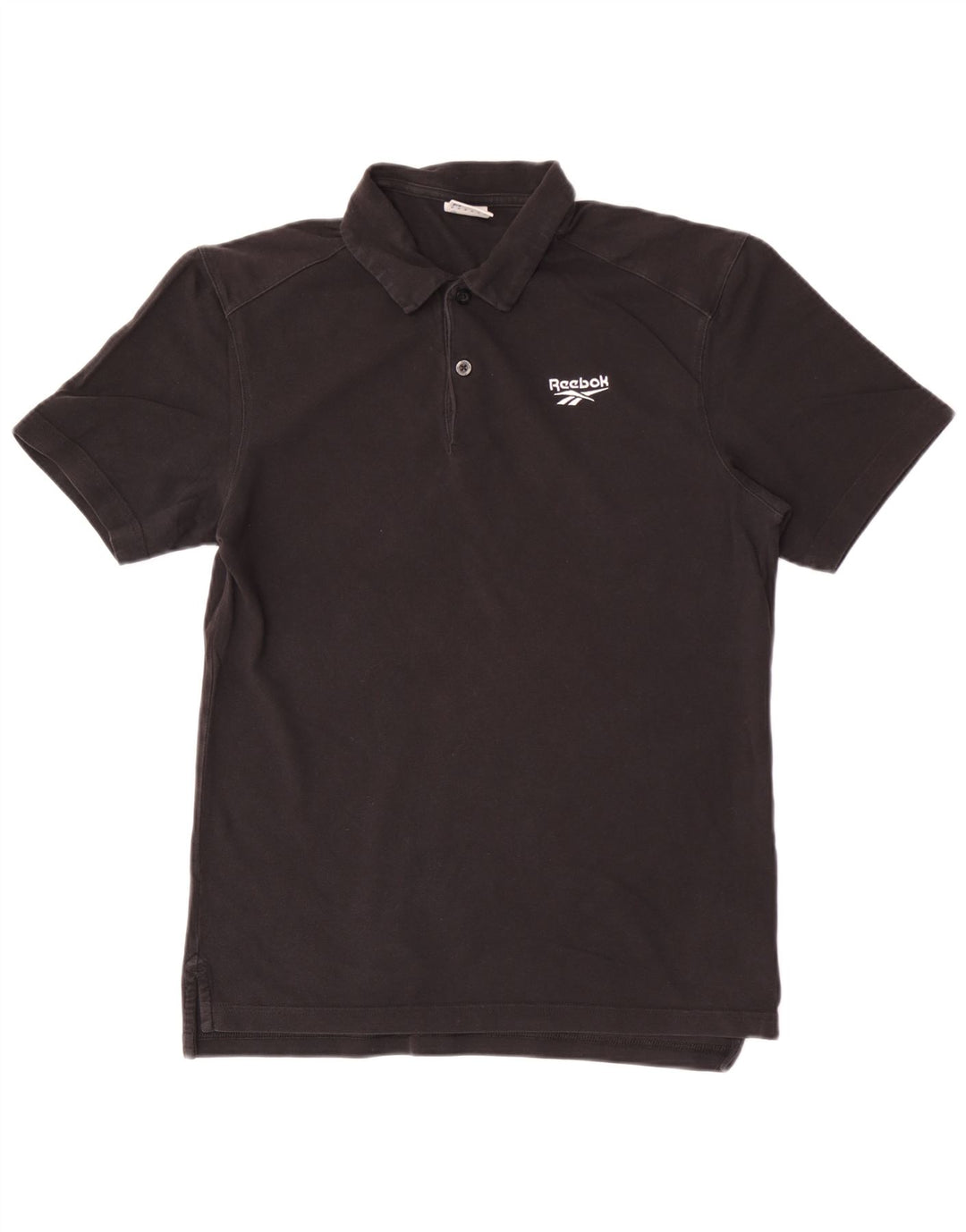 Reebok Herren Poloshirt Medium Schwarz Baumwolle