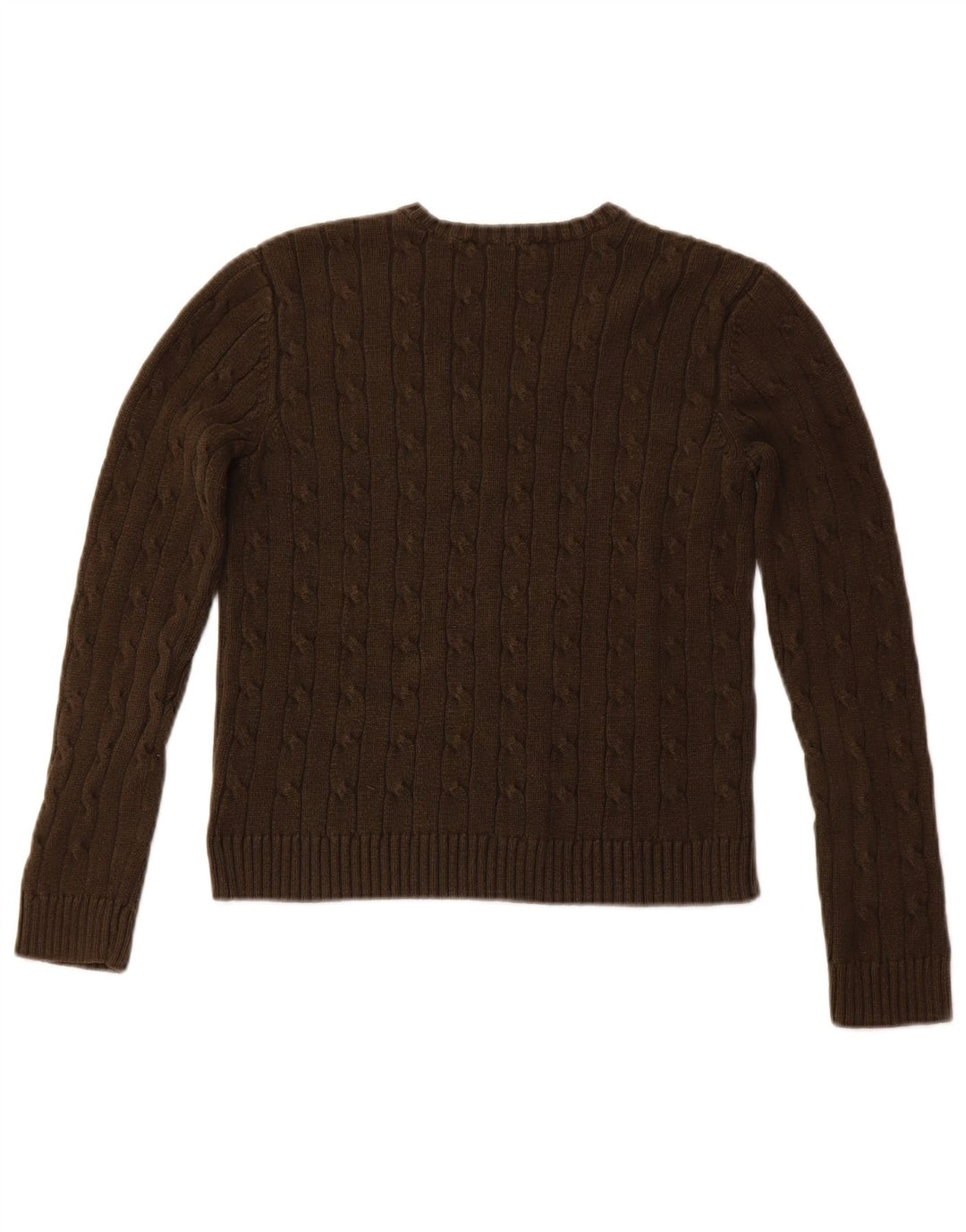 CHAPS Damen-Pullover mit V-Ausschnitt, Größe S, Größe S, Braun, Baumwolle