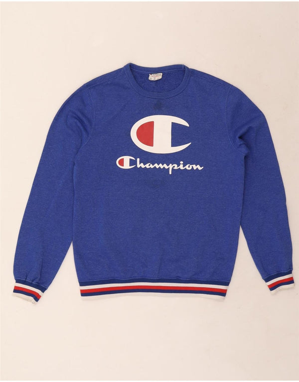 Champion Sweatshirt-Pullover mit Grafik für Jungen, 13–14 Jahre, XL, blau gestreift