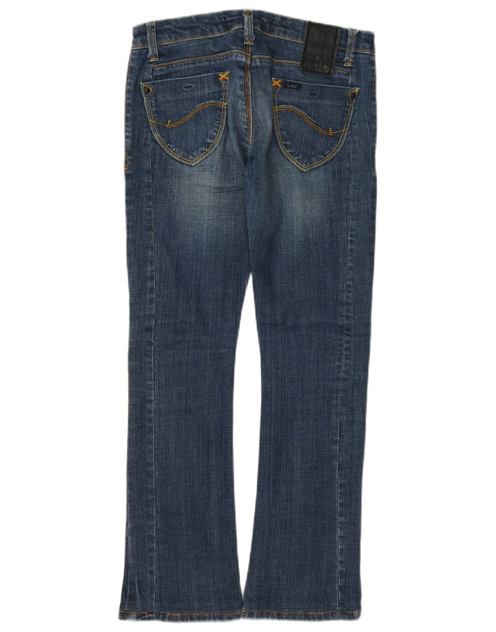 Lee Damen Bootcut-Jeans W27 L27 Blaue Baumwolle