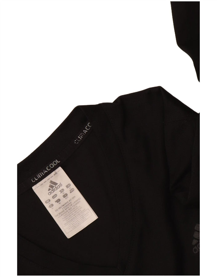 Adidas Damen Climacool Top Langarm UK 16 Large Schwarz Polyester