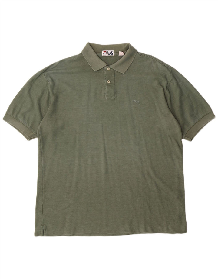 Fila Herren Poloshirt IT 56 XL Grüne Baumwolle