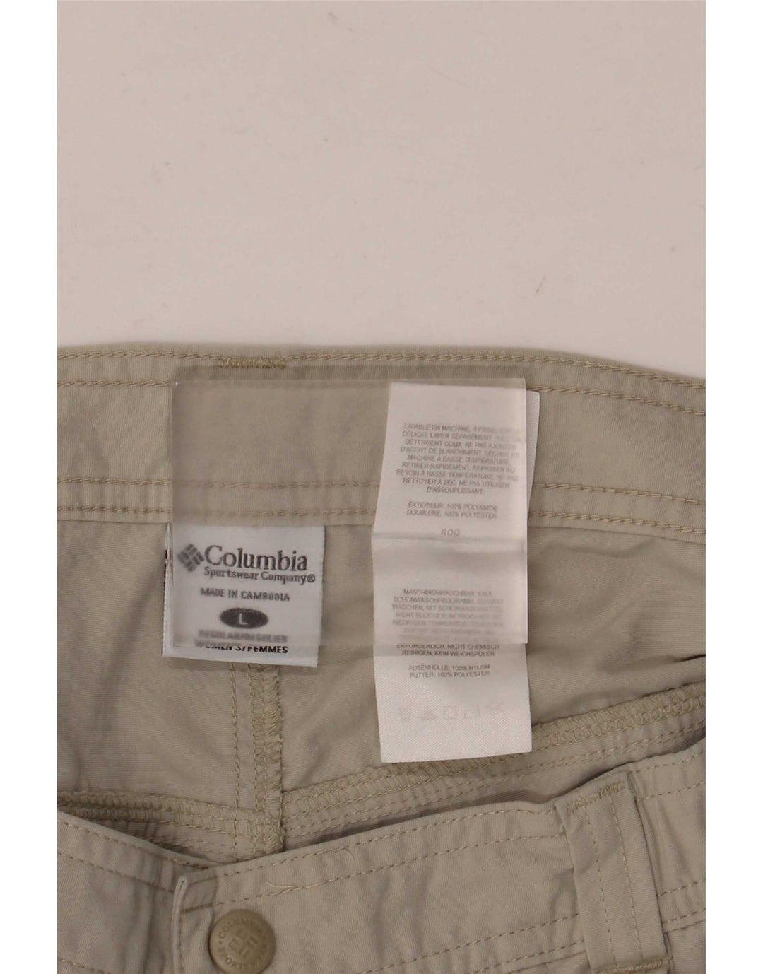 Columbia Herren Cargo-Shorts, Größe L, W36, Grau, Polyamid
