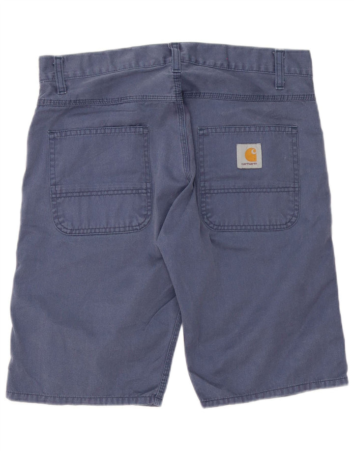 Carhartt Herren Freizeitshorts W32 Medium Navy Blue Cotton