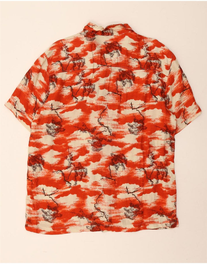 Superdry Herren Kurzarmhemd XL Red Tie Dye Cupro