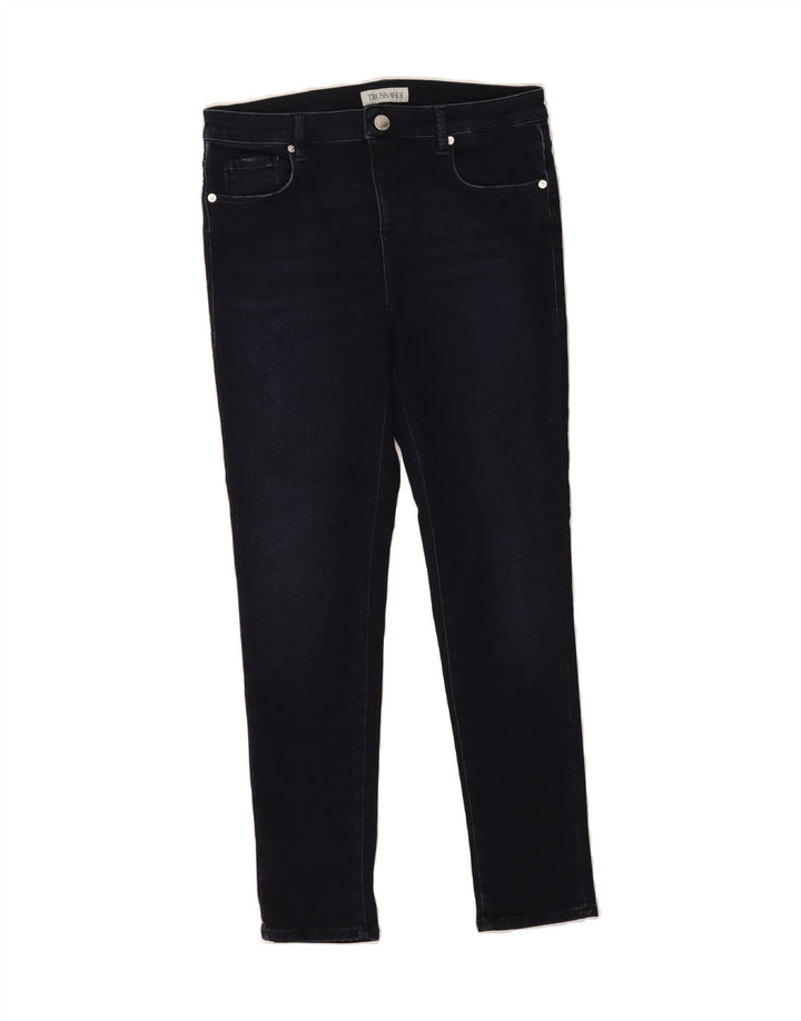 TRUSSARDI Womens Skinny Jeans W34 L28 Navy Blue Vintage Trussardi and Second-Hand Trussardi from Messina Hembry 