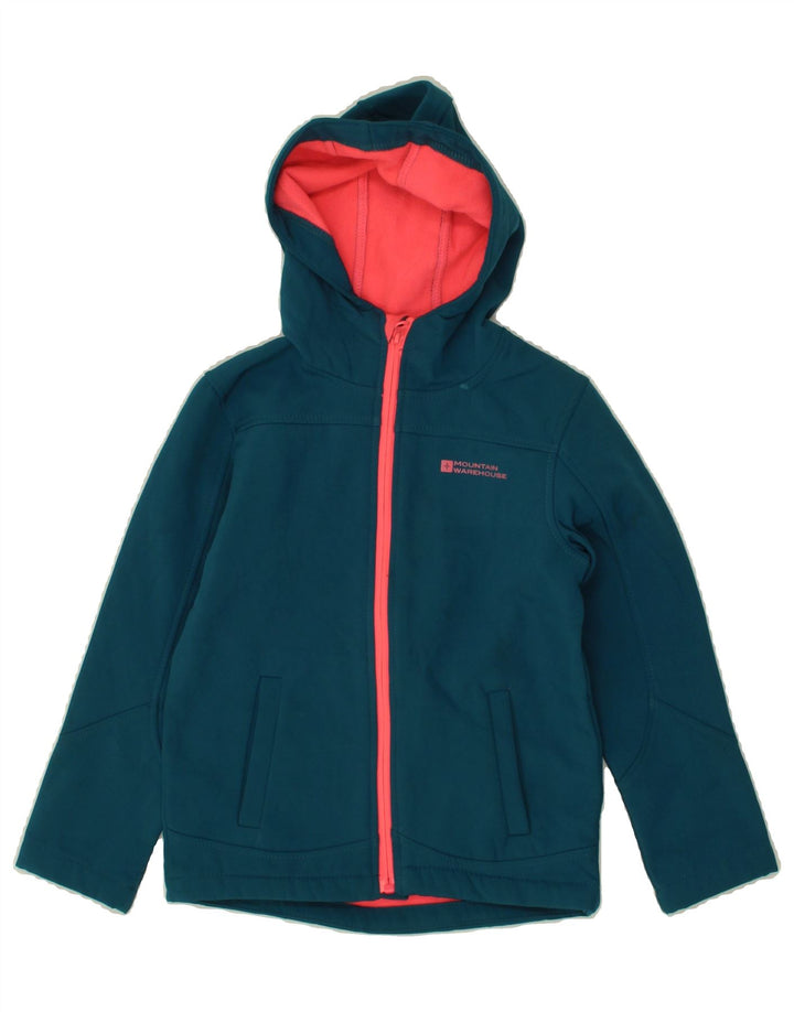 MOUNTAIN WAREHOUSE Girls Hooded Windbreaker Jacket 5-6 Years Blue Vintage Mountain Warehouse and Second-Hand Mountain Warehouse from Messina Hembry 
