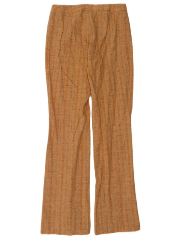 Vintage Damen Bootcut Anzughose IT 42 Medium W28 L34 Orange Karo