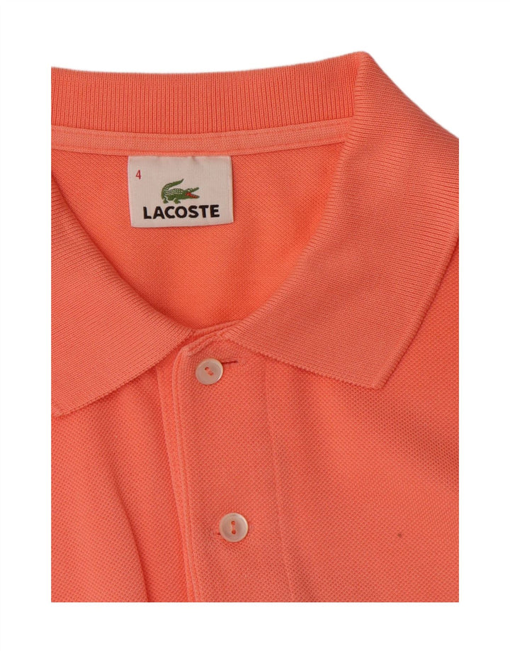 Lacoste Herren-Poloshirt, Größe 4, mittelorange Baumwolle