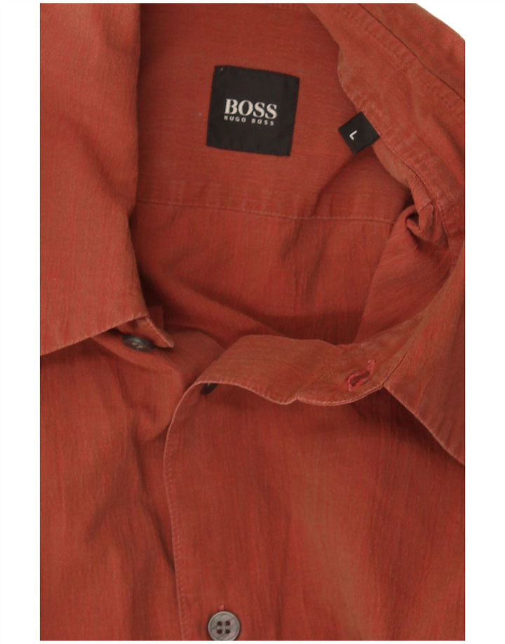 Hugo Boss Herrenhemd Large Kastanienbraun