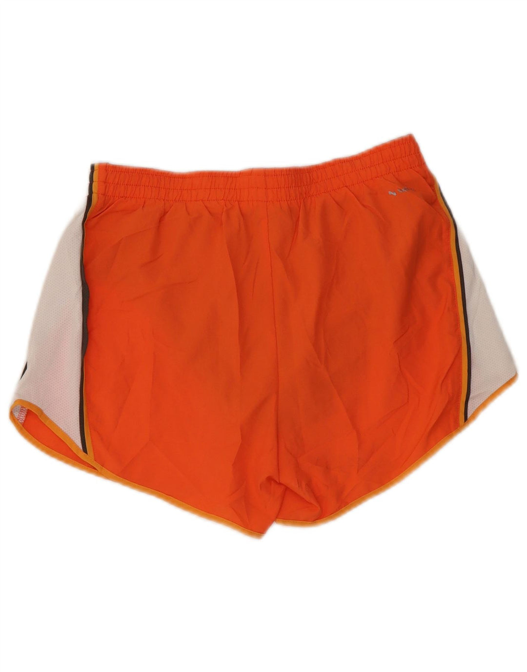 NIKE Damen Sportshorts US 4/6 Small Orange Colourblock Polyester