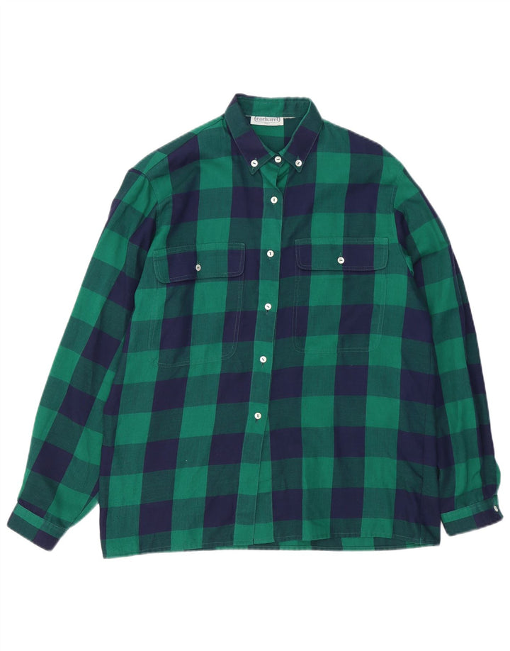 CACHAREL Damen-Hemd UK 16 Large Green Gingham