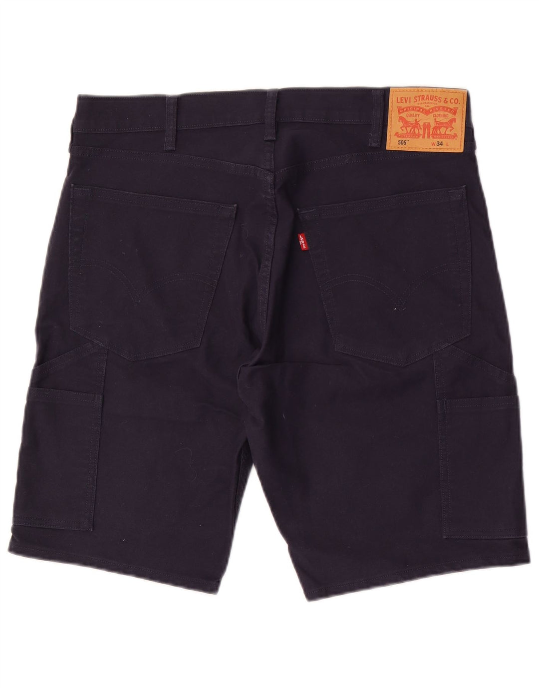 Levi's Herren 505 Casual Shorts W34 Große marineblaue Baumwolle