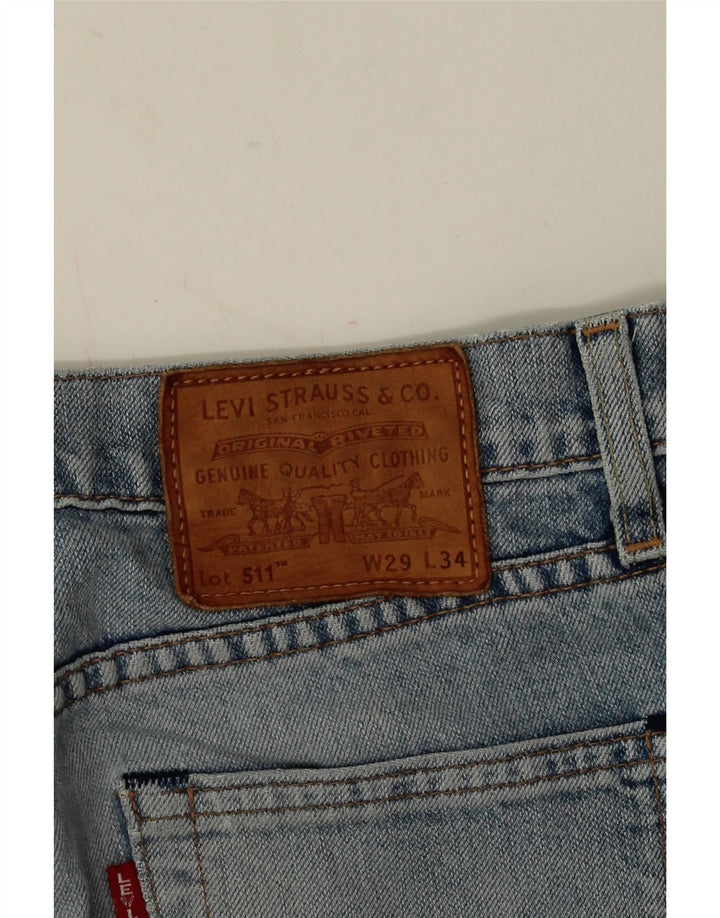 LEVI'S Herren 511 Slim Jeans W29 L31 Blaue Baumwolle
