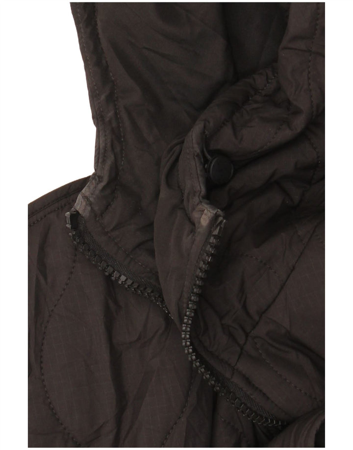 Übergroße Steppjacke mit Kapuze von Zara für Damen, Gr. 10, Größe S, Schwarz, Polyester