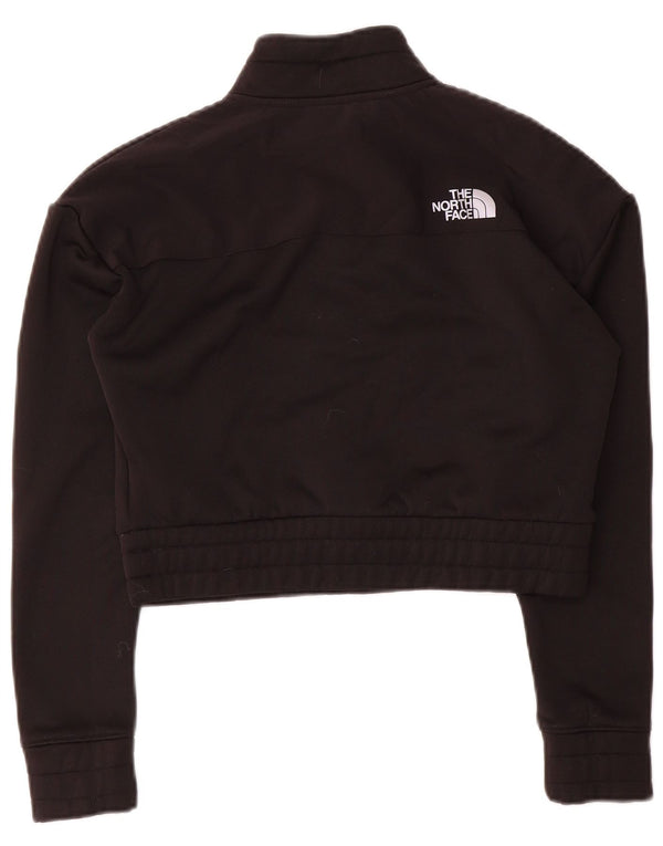 The North Face Damen Loose Fit Crop Sweatshirt Pullover UK 6 XS Schwarz