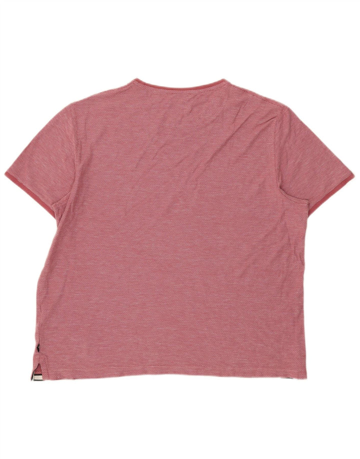 Ted Baker Herren-T-Shirt, normal, Größe 5, XL, rosa, Baumwolle