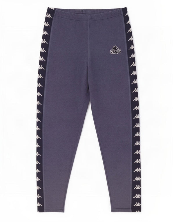 Kappa Womens Graphic Crop Leggings UK 10 Small Blue Colourblock