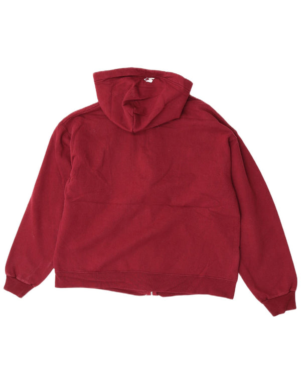Starter Damen Loose Fit Zip Hoodie Pullover UK 14 Medium Maroon