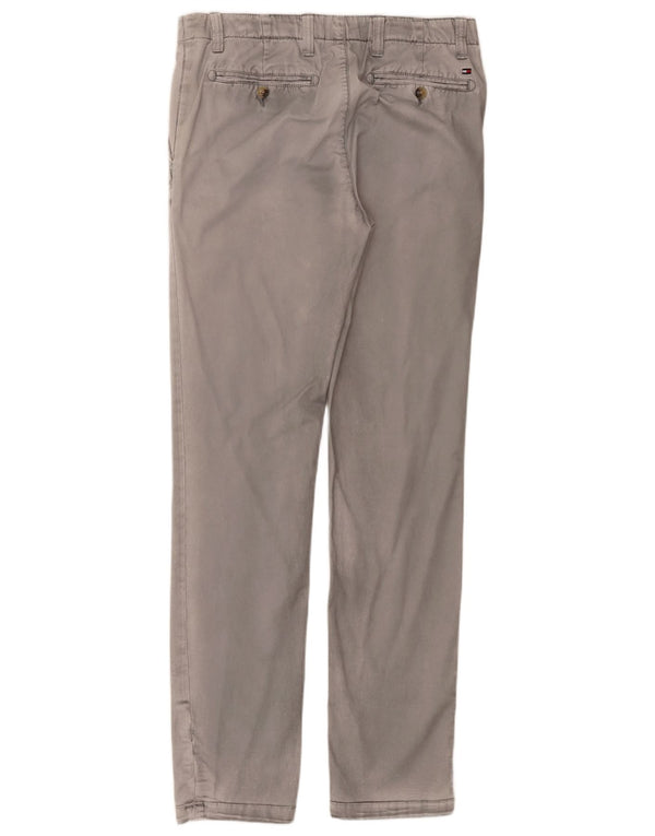 Tommy Hilfiger Slim Chino-Hose für Herren, W32, L34, graue Baumwolle