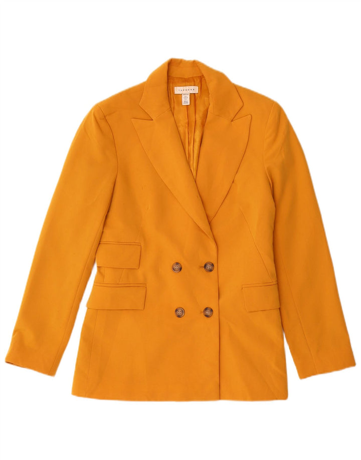 Topshop Damen Zweireiher-Blazerjacke, UK 4, XS, Gelb, Polyester