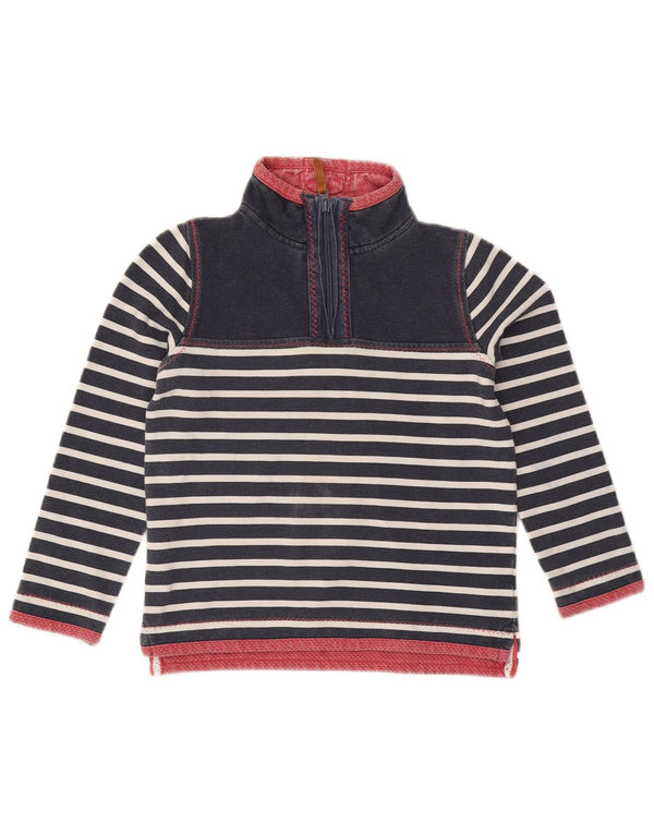 Fat Face Mädchen-Sweatshirt, Pullover, 6–7 Jahre, marineblau, gestreift, Baumwolle