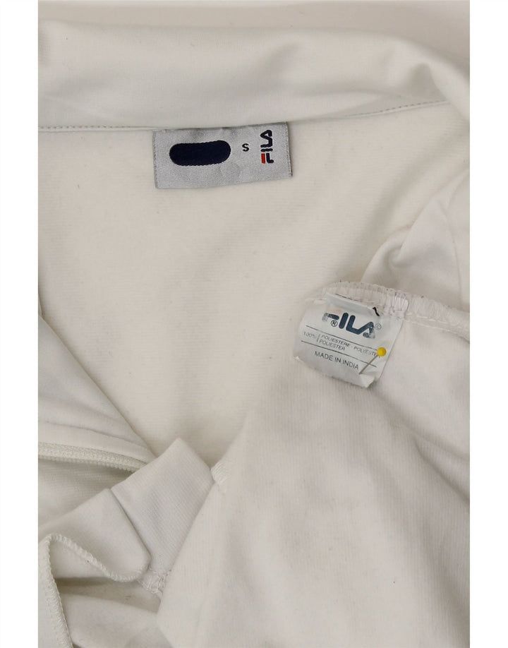 Fila Herren-Trainingsanzug-Oberteil, Jacke, Größe S, Weiß, Polyester