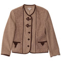 Meico Damen 5-Knopf-Blazerjacke UK 12 Mittelbraunes Polyester