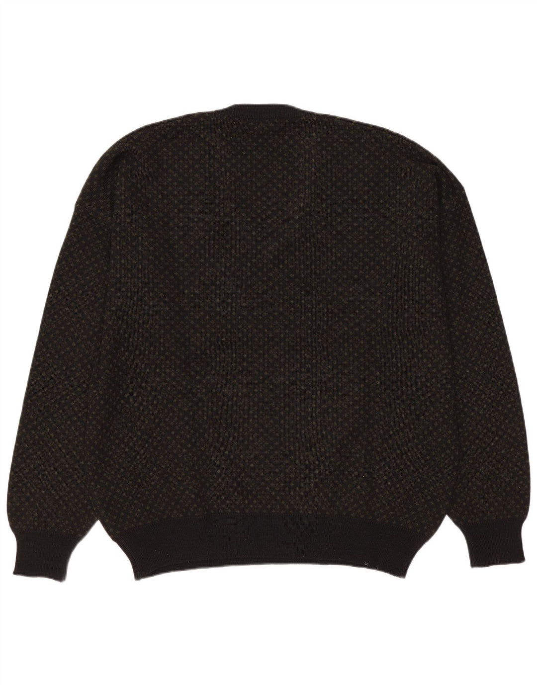 Bramante Herren-Pullover mit V-Ausschnitt, große graue geometrische Wolle