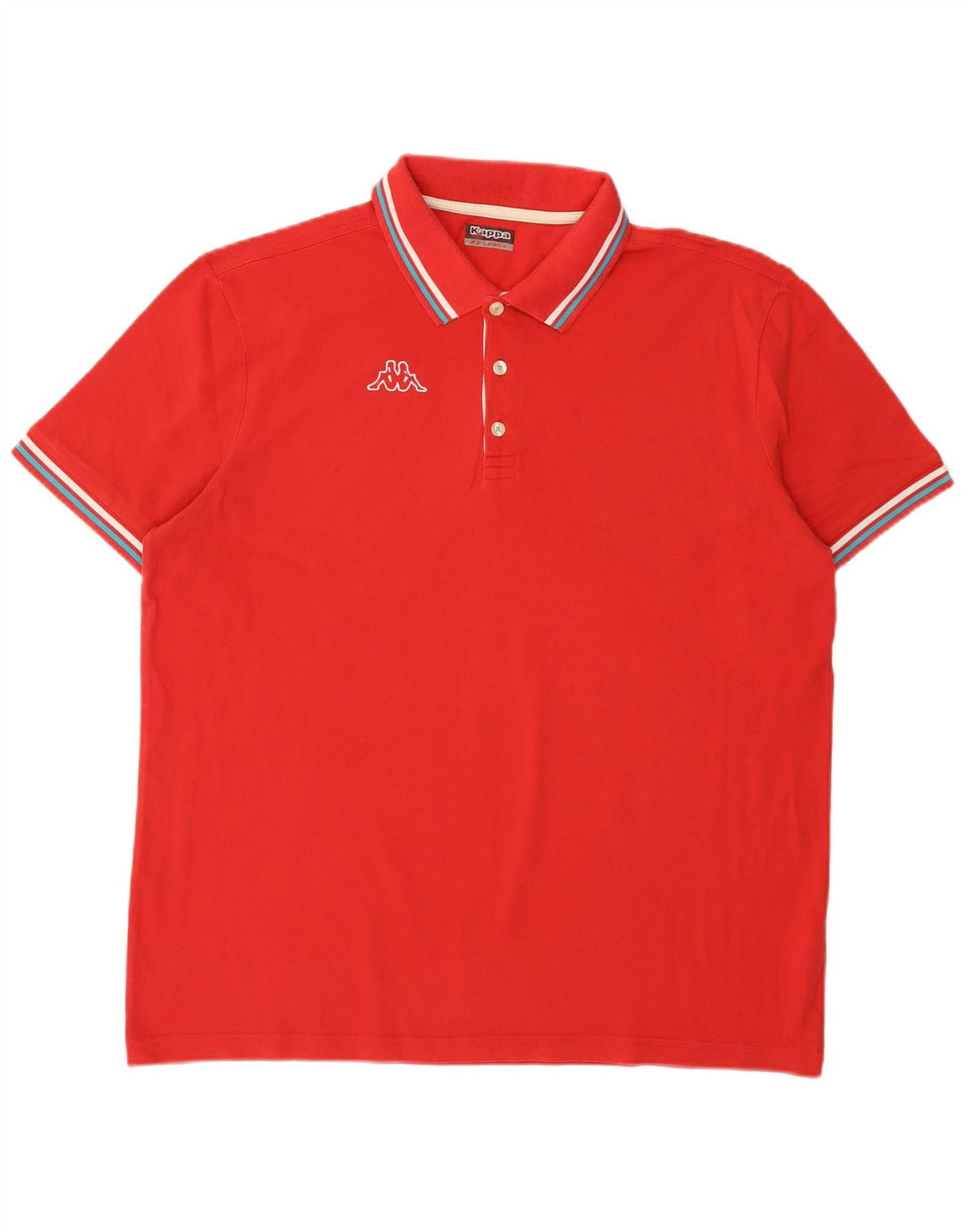 Kappa Herren Poloshirt 2XL Rote Baumwolle