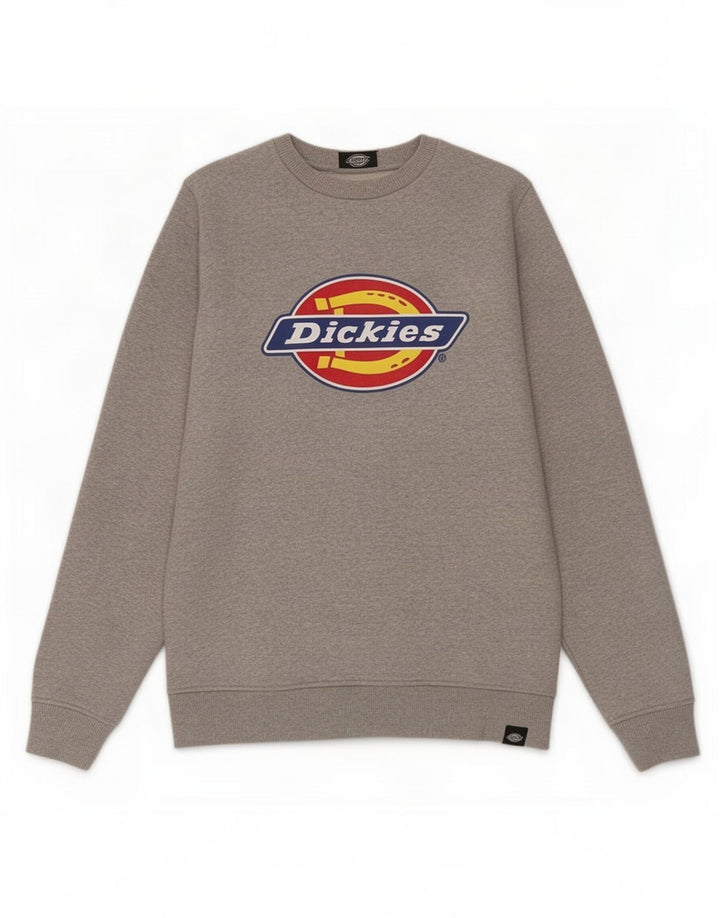 Dickies Herren-Sweatshirt mit Grafik, mittelgrau gefleckte Baumwolle