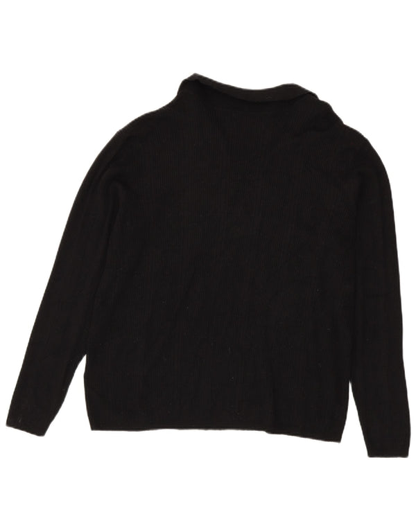 Marks & Spencer Damen Rollkragenpullover Pullover UK 18 XL Schwarze Viskose
