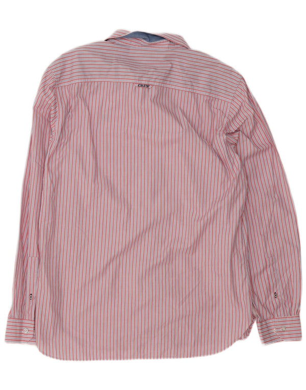 Crew Clothing Herren Slim Fit Hemd XL rosa gestreift aus Baumwolle