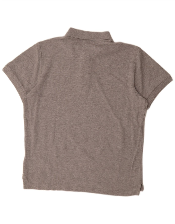 NIKE Herren-Poloshirt, groß, graue Baumwolle