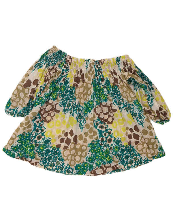 French Connection Damen-Top mit 3/4-Ärmeln, Größe M, mehrfarbig, Blumenmuster
